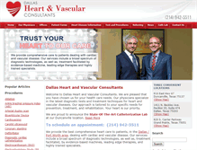 Tablet Screenshot of dallasheartandvascular.com